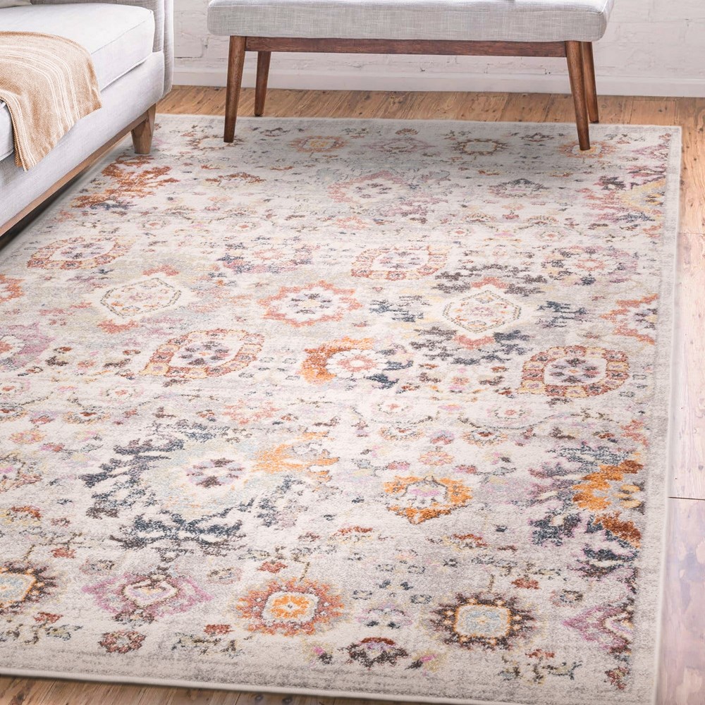 Flores Mina FR02 Traditional Persian Floral Rugs in Multi